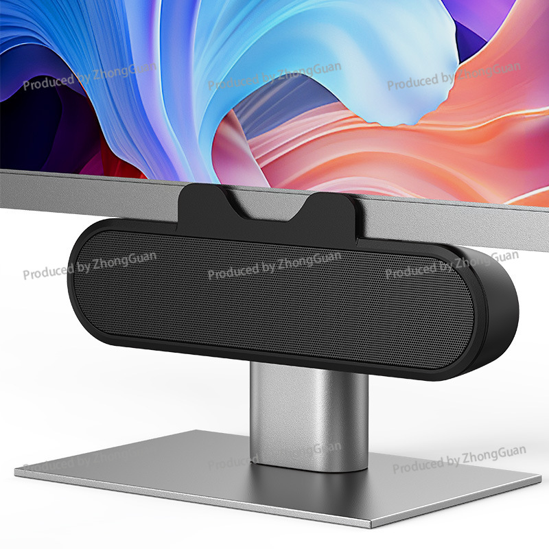 Desk Setup With Speakers - Mz-630 Soundbar Clip-On per PC, Soundbar