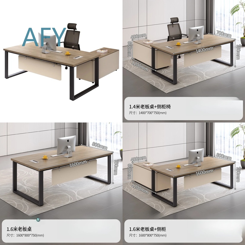 L Shaped Desk Setup - Set Scrivania Direzionale per Postazione Ufficio