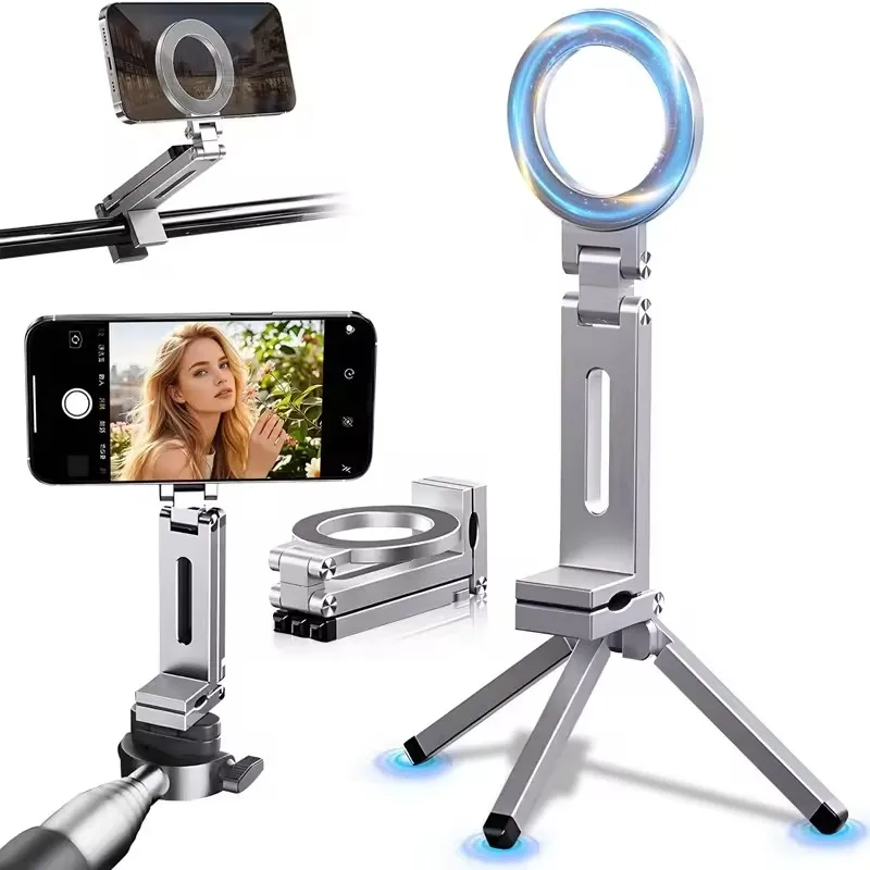 Desk Setup Essentials - Supporto Magnetico per Selfie e Telefono,