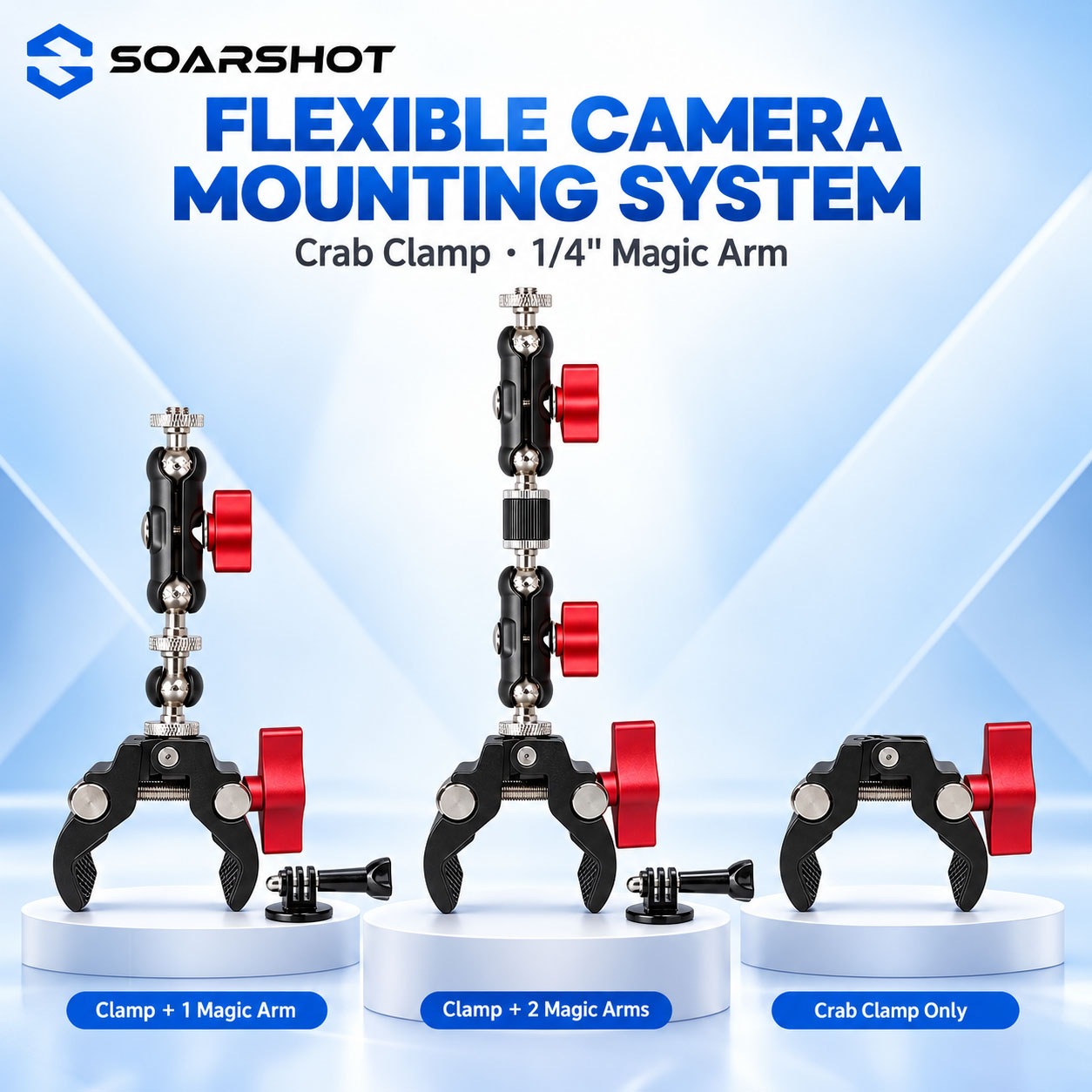 Monitor Arm Clamp - Morsetto a granchio SOARSHOT per fotocamera,