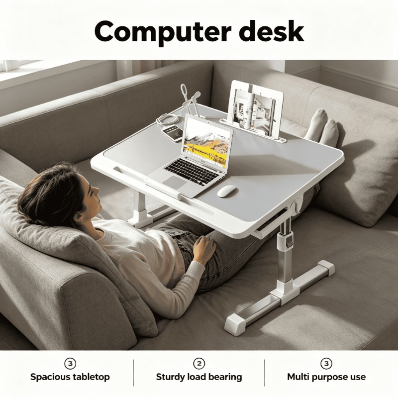 L Shaped Desk Setup - Scrivania Compatta per Camera da Letto