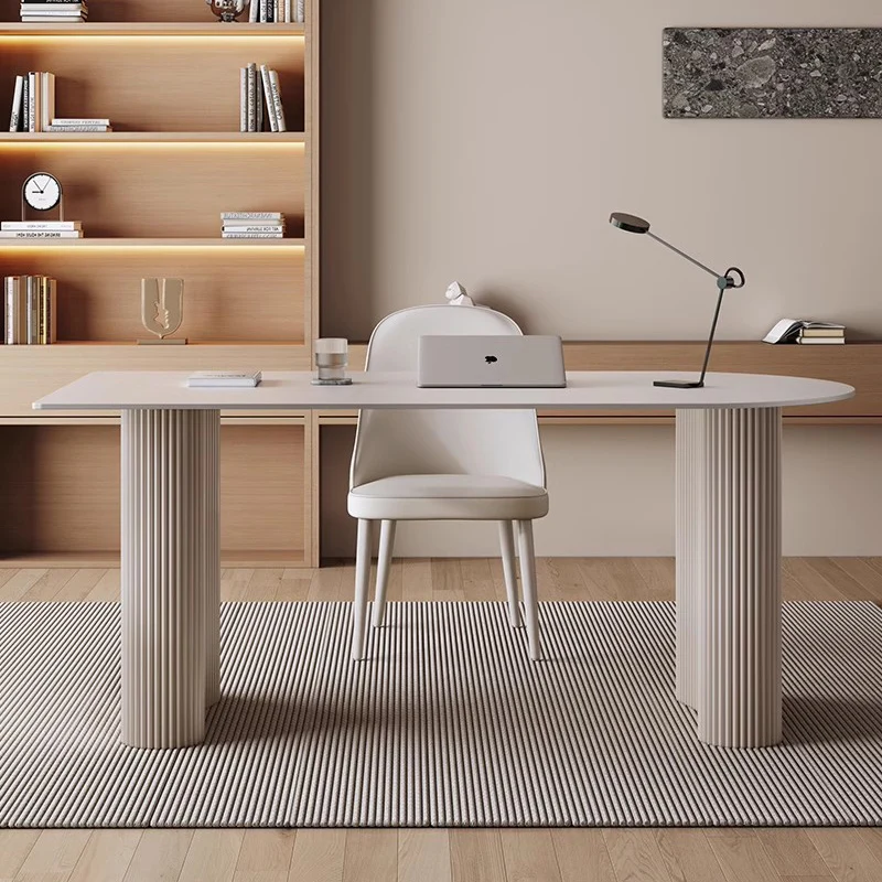 L Shaped Desk Setup - Camera da letto Tavolo per notebook