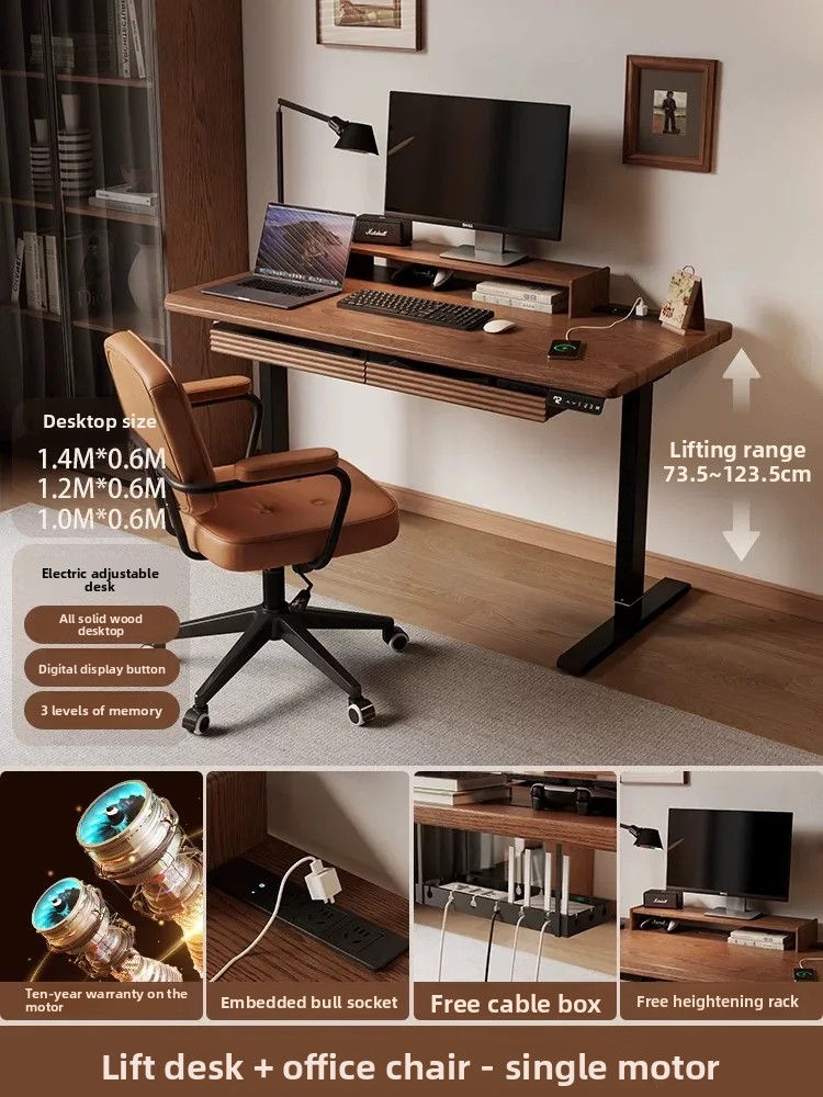 L Shaped Desk Setup - Scrivania per Computer Regolabile in Altezza