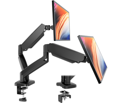 Monitor Arm Clamp - Supporto per due monitor, braccio con