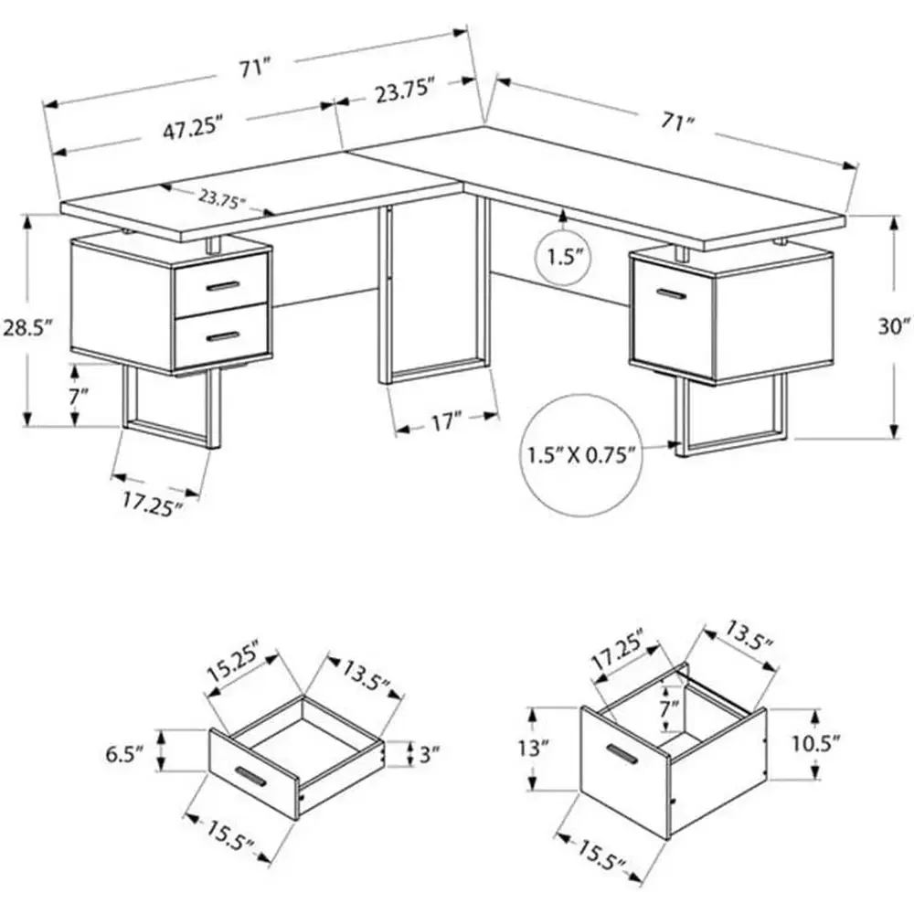 Scrivania per computer a forma - L Shaped Desk Setup recensione e prezzo