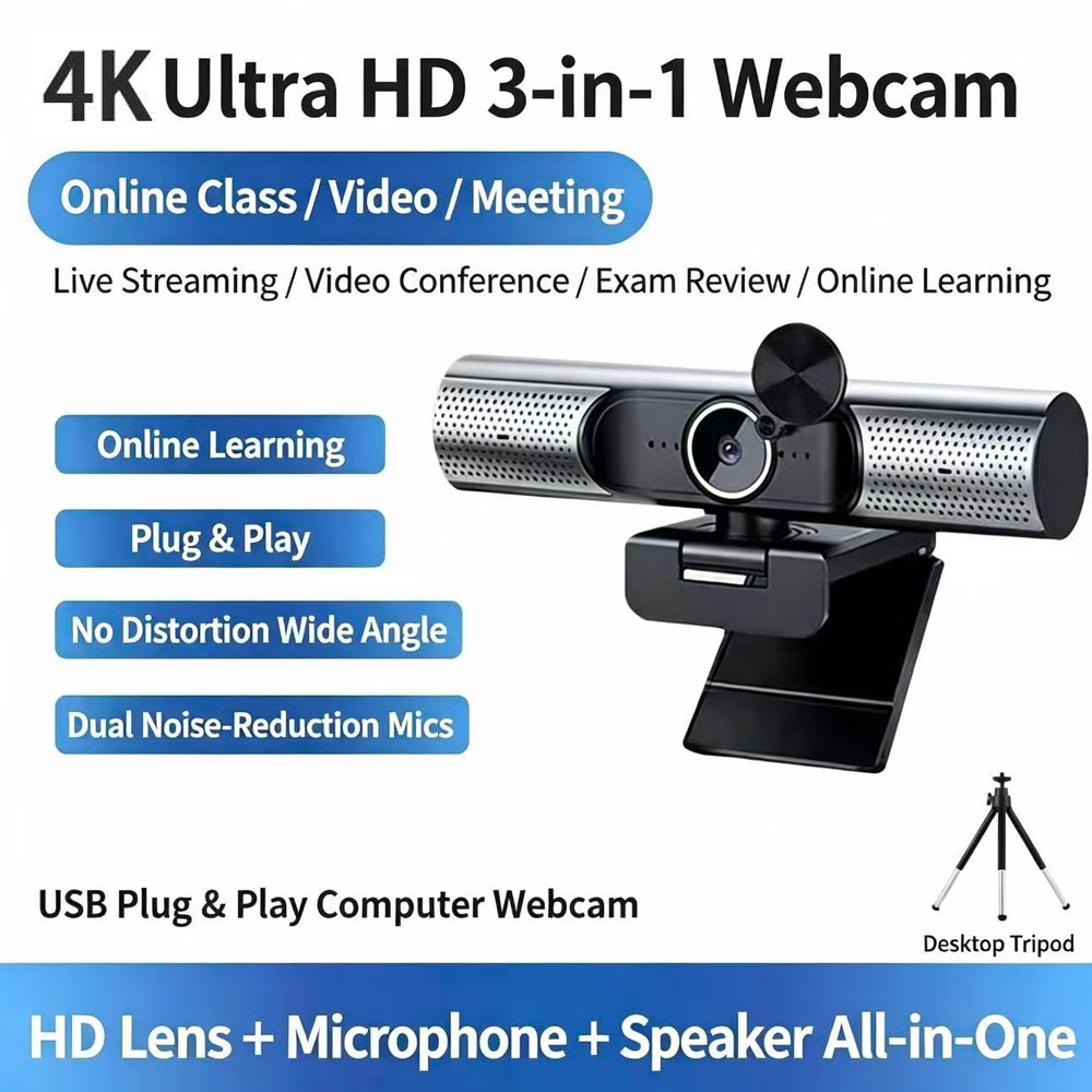 Webcam USB 2K 1080P 30fps con  - Desk Setup Speakers recensione e prezzo