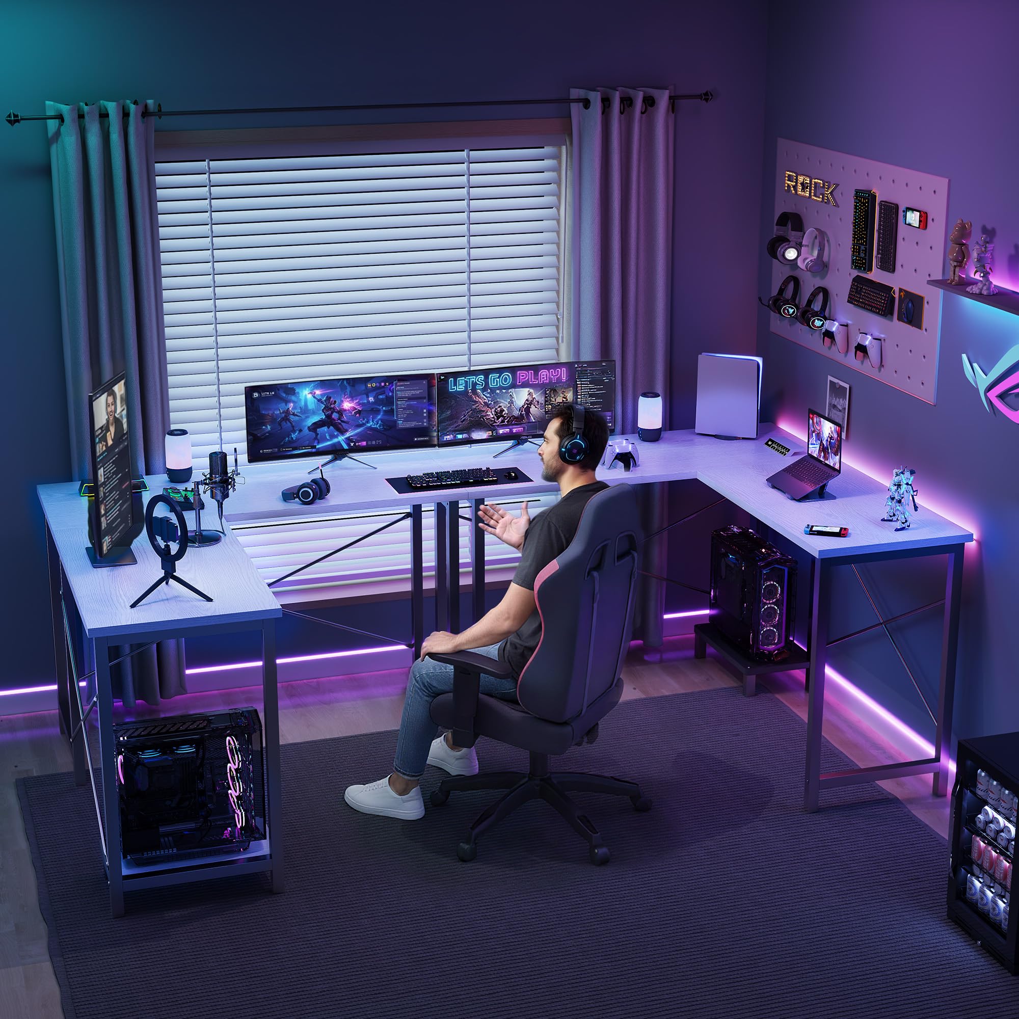 Scrivania a L JHK da 50 Pollic - L Shaped Desk Setup recensione e prezzo