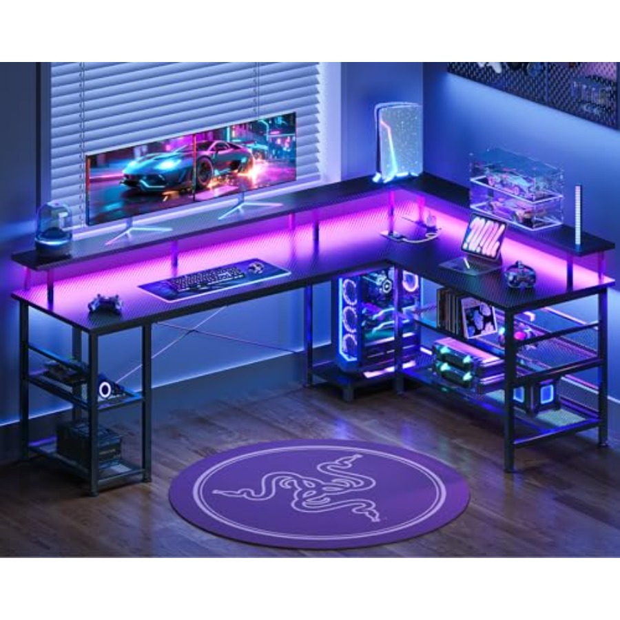 Scrivania da gaming a forma di - L Shaped Desk Setup recensione e prezzo