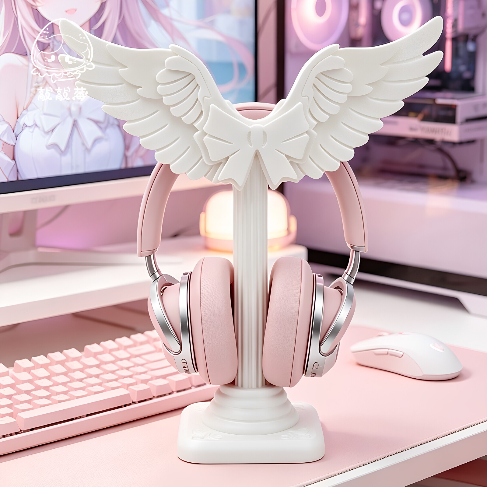 Porta Cuffie a Forma di Ali d' - Desk Setup White recensione e prezzo