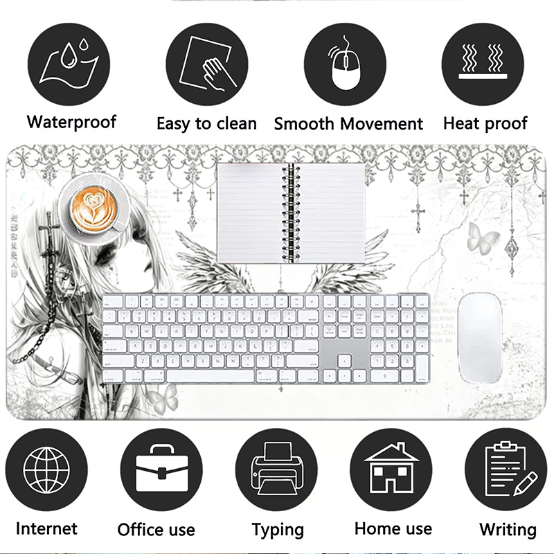 Tappetino per mouse in pelle,  - Desk Setup White recensione e prezzo