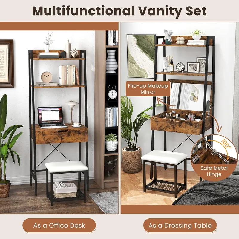 Set Scrivania con Specchio Rib - Desk Setup In Small Bedroom recensione e prezzo