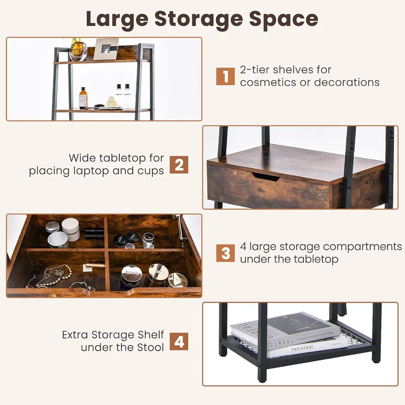Set Scrivania con Specchio Rib - Desk Setup In Small Bedroom recensione e prezzo
